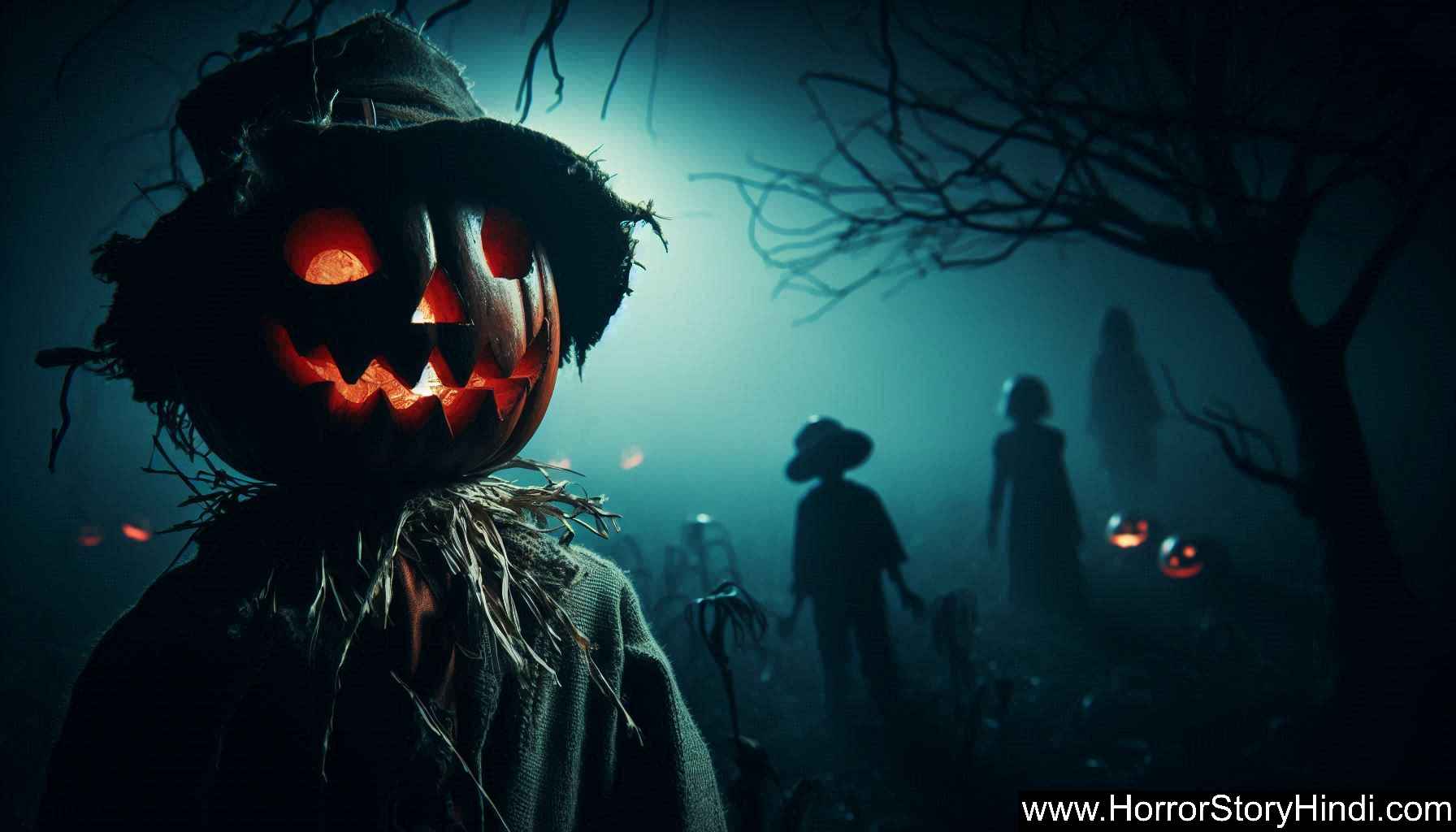 Halloween Shaapit Pumpkin Scarecrow